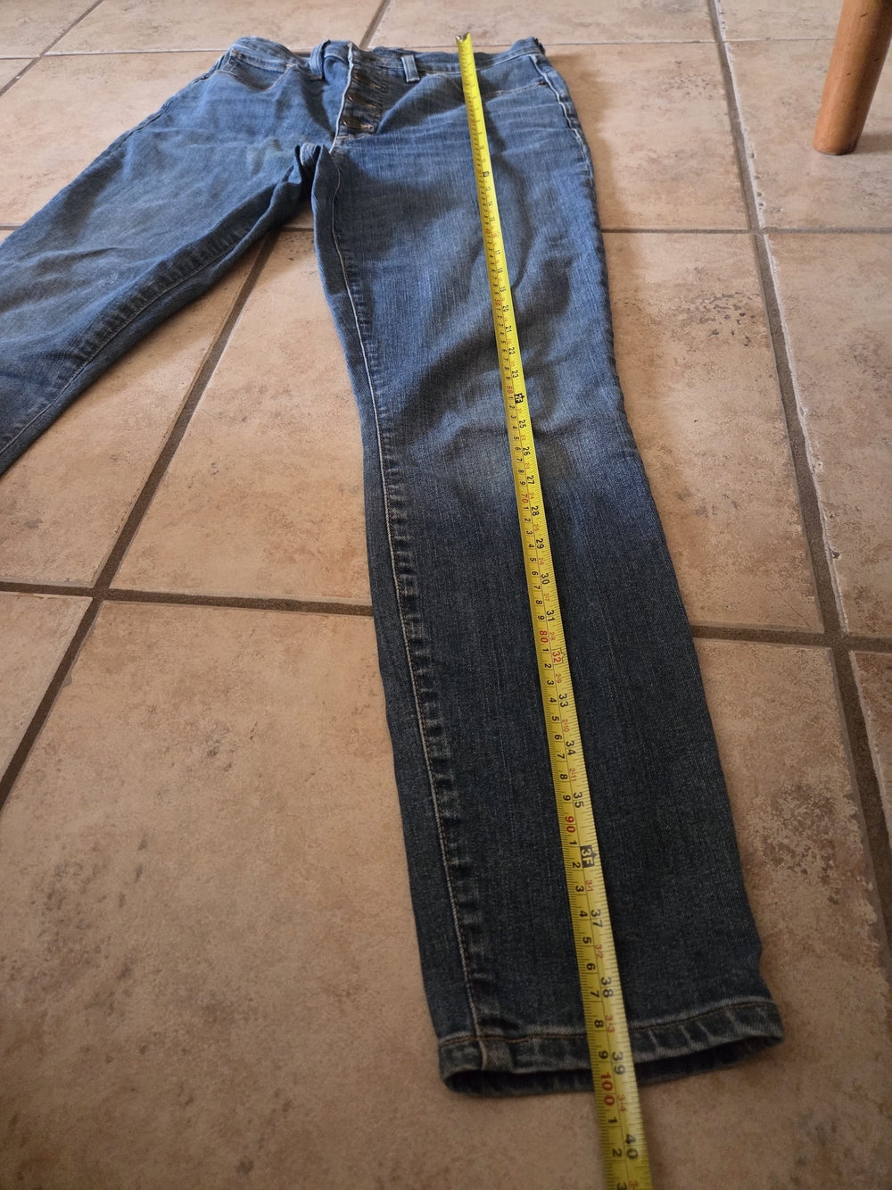 Lucky Brand High Waisted Skinny Button-Fly Jeans - Medium Blue Wash Size 8/29 - Picture 4 of 8